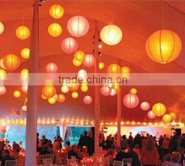 YIWU PARTYSUPPLIER 8" 12" 16" Assorted Eyelet Paper Lanterns