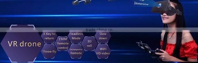 2.4G Wifi Drone with 3D VR Glasses Hold High Headless ,VR 3D Glasses for smartphones