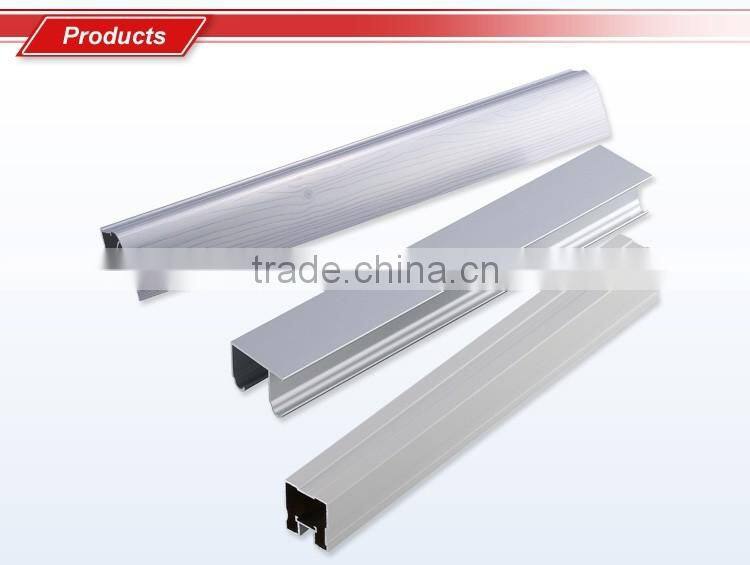 Anodized 6063 T5 Aluminum Sliding Wardrobe Door Profiles