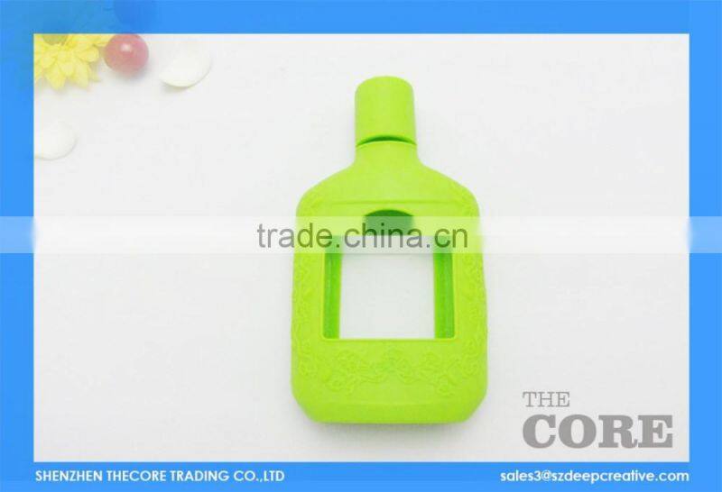 DCP005021 High quality green color silicone bottle holder, silicone bottle sleeve