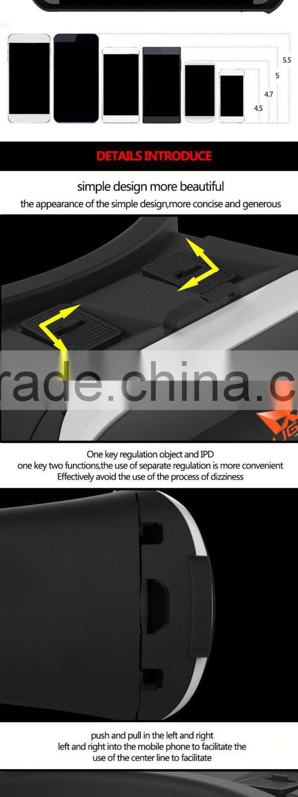 shenzhen vrbox 3d glasses vr shinecon virtual reality 3d vr box 2.0