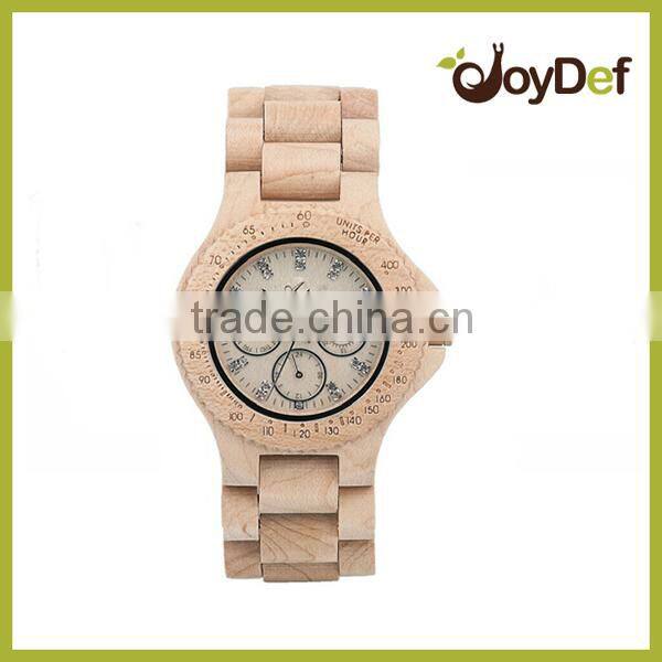2016 popular bamboo wood wrist watch /wristwatch with logo engraved