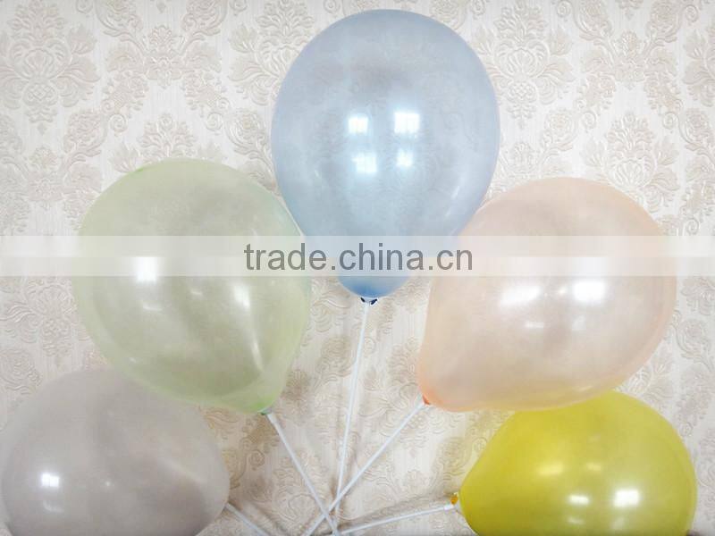 2016 Hot sell Colorful round latex balloon/pealized round balloon