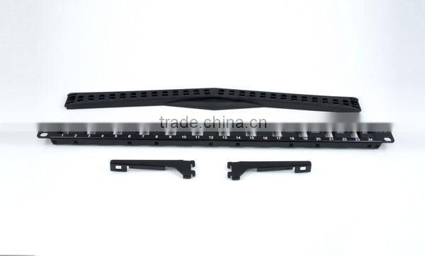 Network Solution 1U 24 Port Cat 6A Unshielded UTP Snap-In Type Discrete Patch Panel