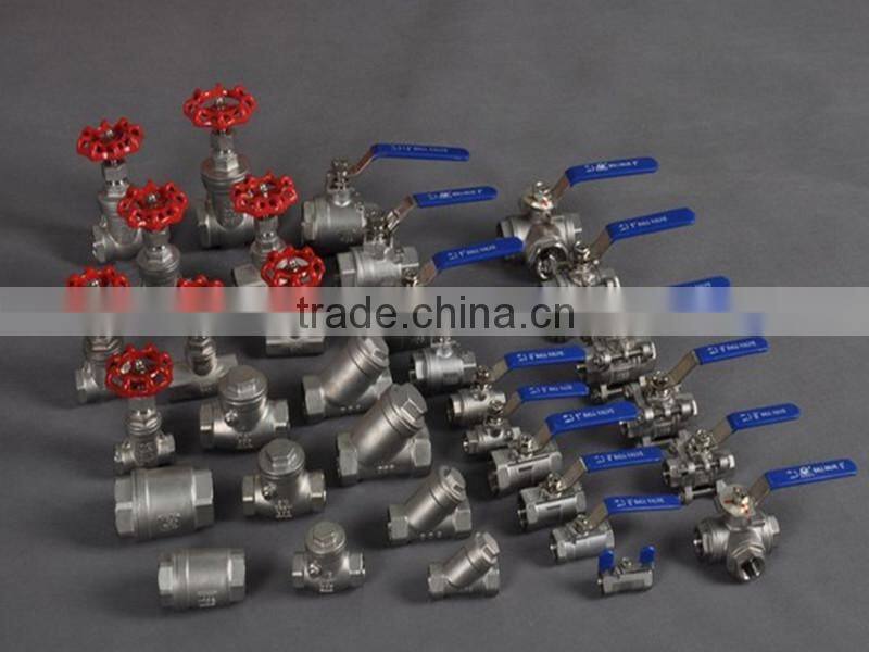 Threaded 3 Way Ball Valves Stainless Steel 304 316 High Quality