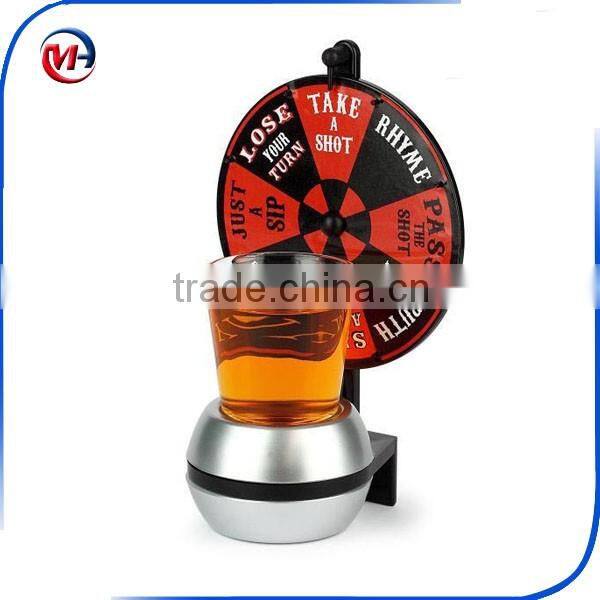 Fairly Odd Novelties Wheel Of Shots Drinking Game Spinning Shot Glass, Clear