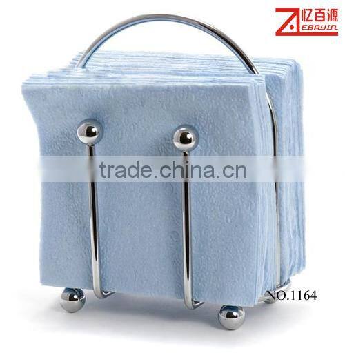 Metal wire napkin holder with chrome plated