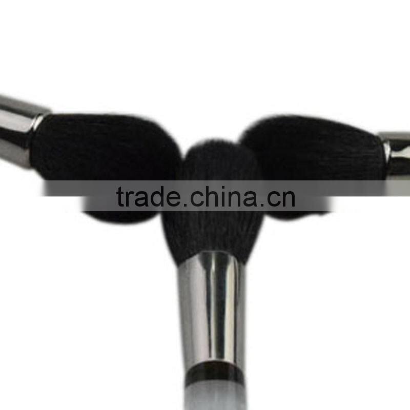 Top quality single plastic clear handle foundation makeup powder brush for sale