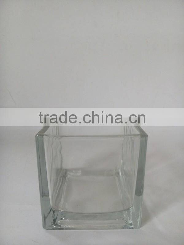 Length 80mm square candle glass holder