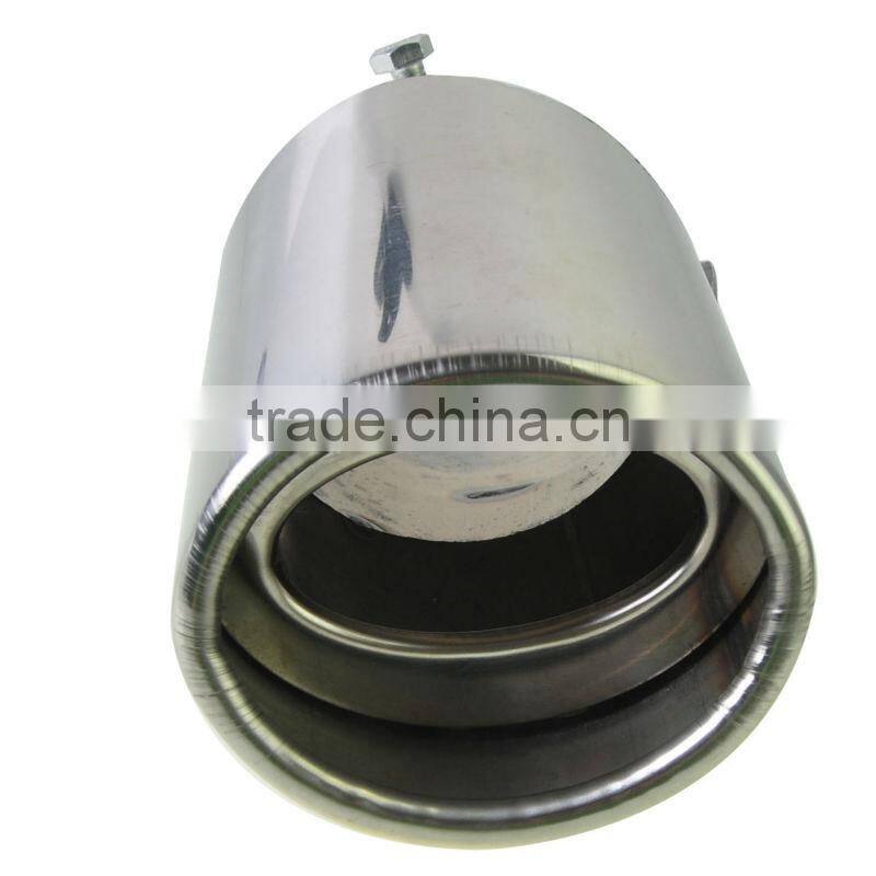 Car Stainless Steel Curved Pipe Chrome Trim Decorative Tip