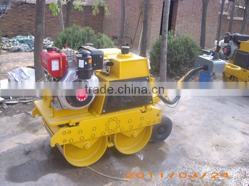 Mini walking road roller, hydraulic walking behind vibratory road roller