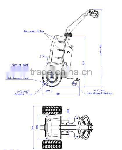 Mini tugger with ETM-100 with compact design supermarket and factory