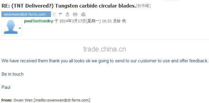 Round Blade Polishing Circular Carbide Cutoff Knives