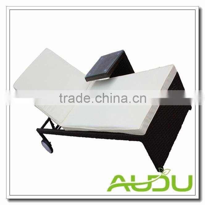 Audu Sicilia Black Rattan Sun Loungers