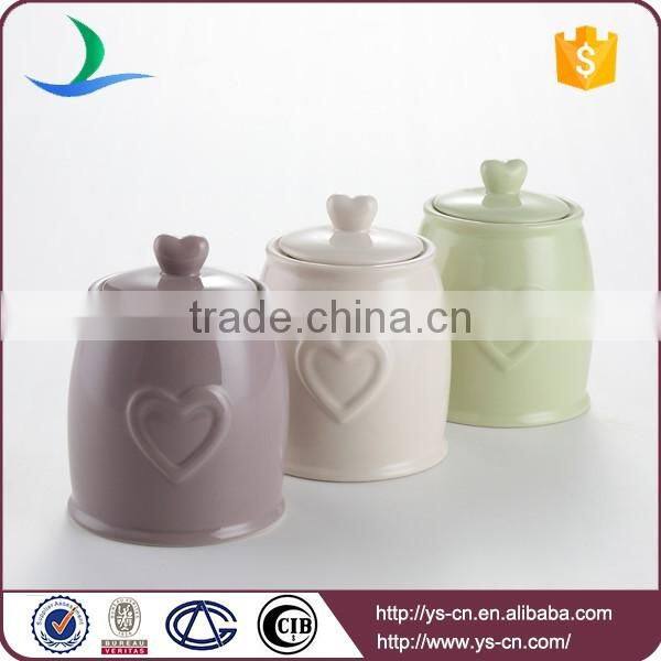 wholesale kitchen canisters soild color glazed ceramic
