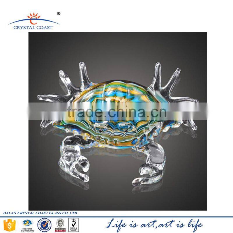 hand made small home decorative blue crabs sculpture