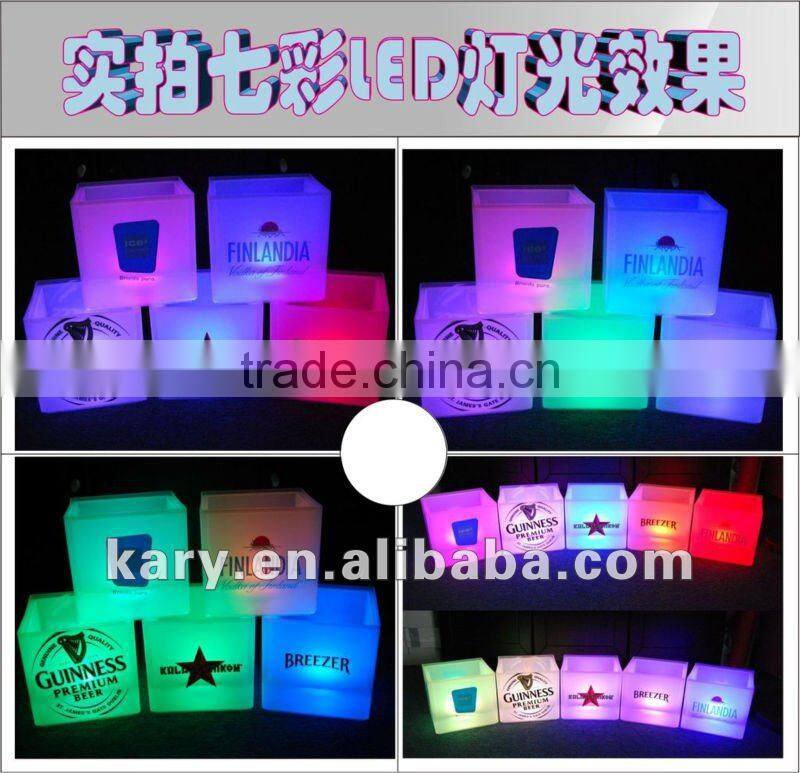 Cube Shape LED Wine Ice Bucket,LED Bucket,Ice Bucket for Wine
