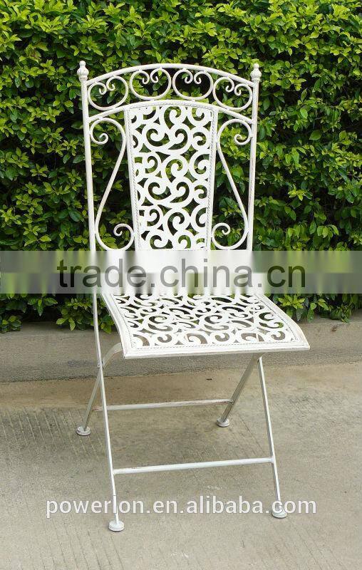 Unique Outdoor Furniture Foldable Garden Patio Set Antique White