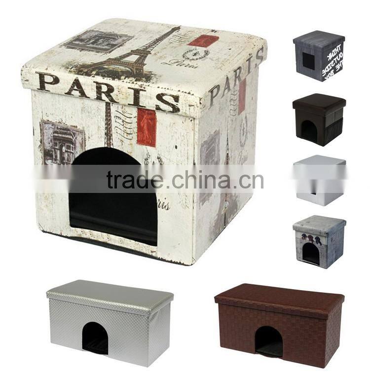 Home Stool OEM 2017 New Design Support Printing Pet Foldable Storage Ottoman