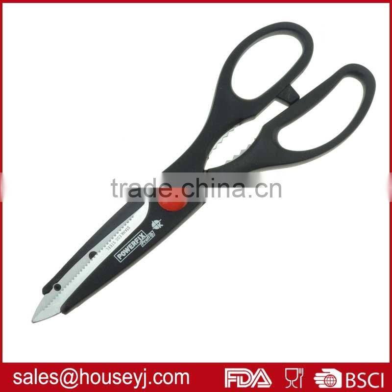 utility stainless steel kitchen scissors with pp plastic handle 9110