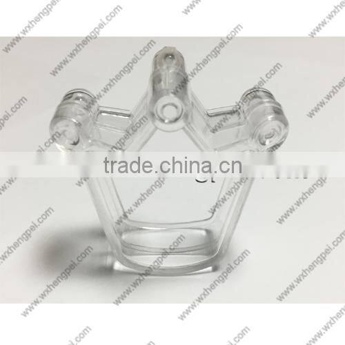 Cleverish portable cute transparent imperial crown plastic storage jewelry wedding box kit