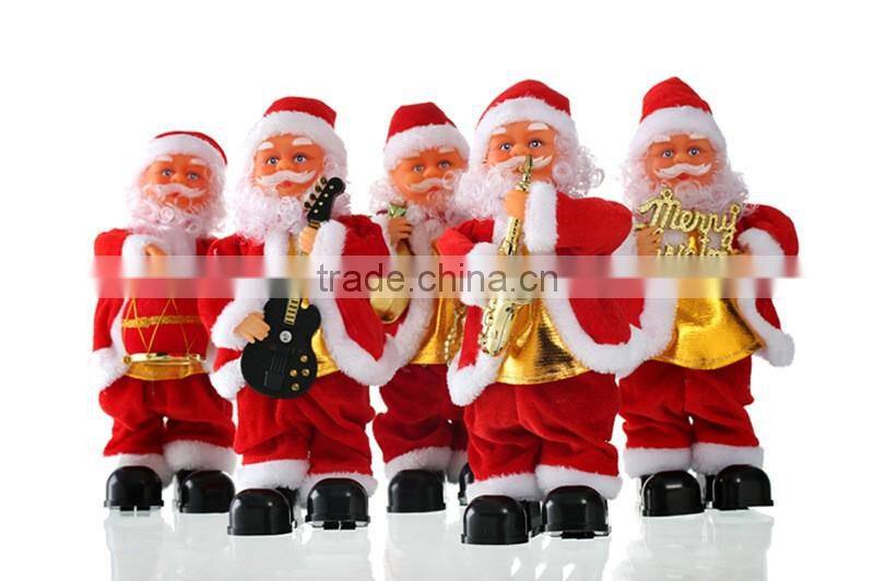 Top sale Christmas Supplier christmas dancing and singing santa claus