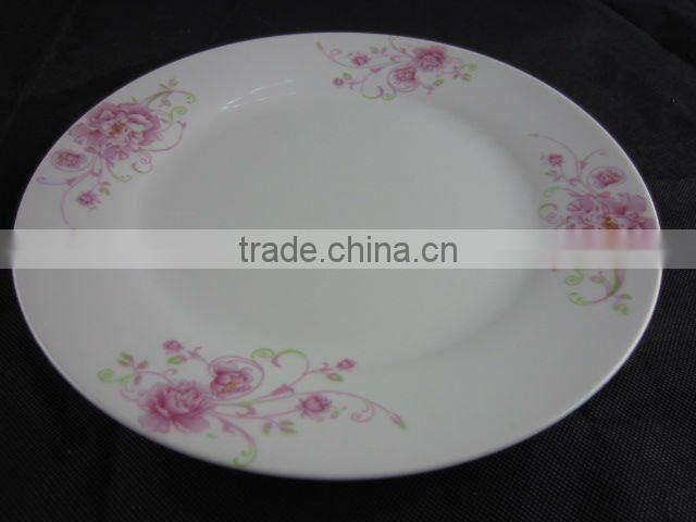 12 pcs dinnerware set with flower pattern decal