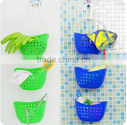 Wholesale Stock Colorful 360 Degree Rotatable Plastic Bathroom Kitchen Hanging Storage Baskets