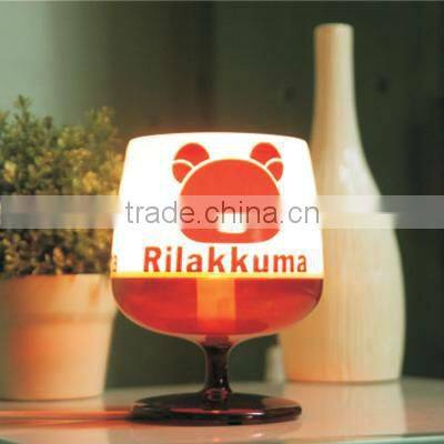 fashion Bear pattern red wine glass night light / lamp