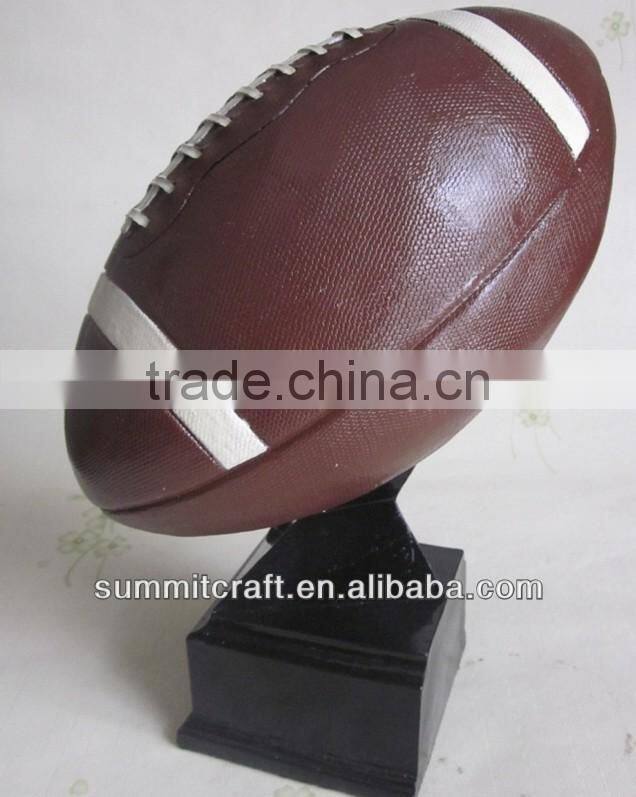 Polyresin rugby american fantasy football trophy