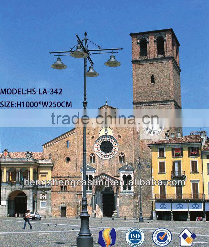 Spanish style antique cast iron street poles