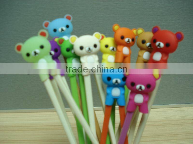 animals learning chopsticks/children training silicone chopsticks holder