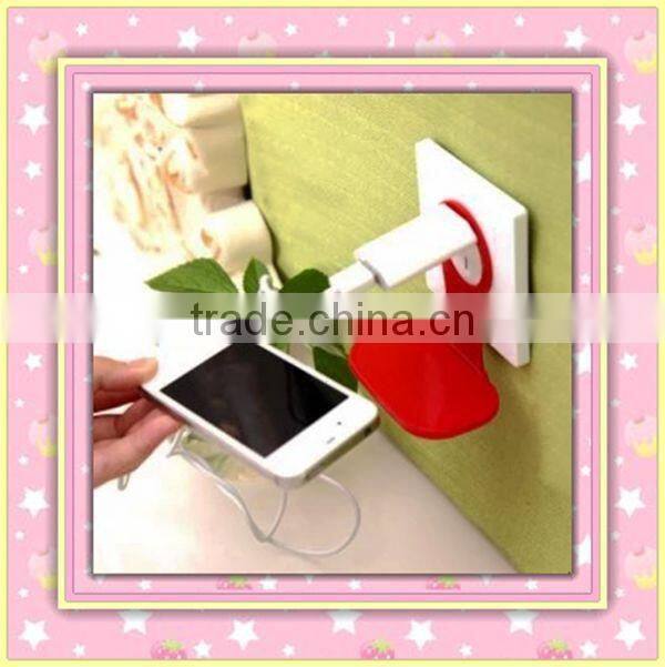 Silicone cell phone charger holder