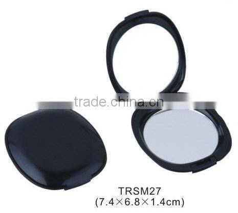 Plastic folding makeup pocket mirror/mini gift double side mirror