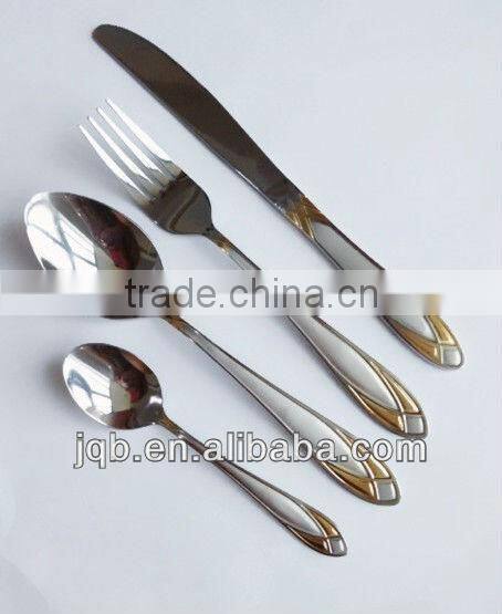 gold-plated stainless steel flatware set cutlery set