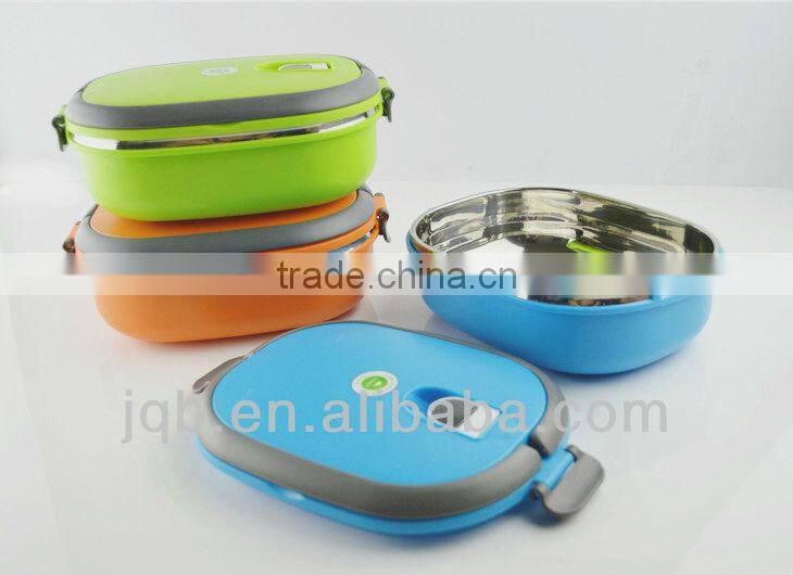 stainless steel double wall keep warm square lunch box