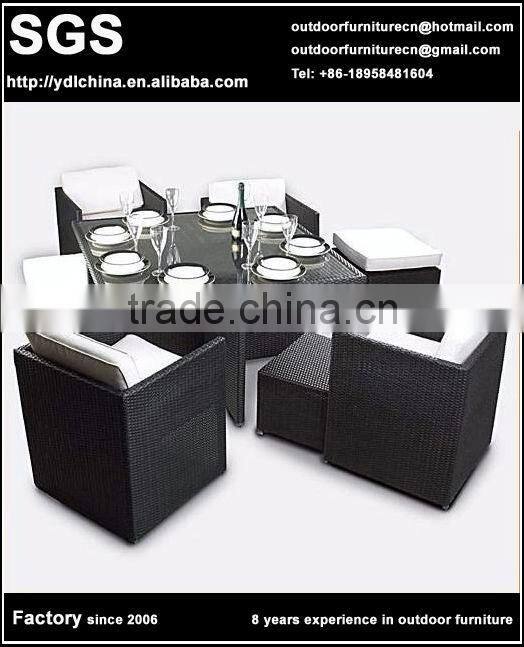 PE rattan furniture rattan cube set