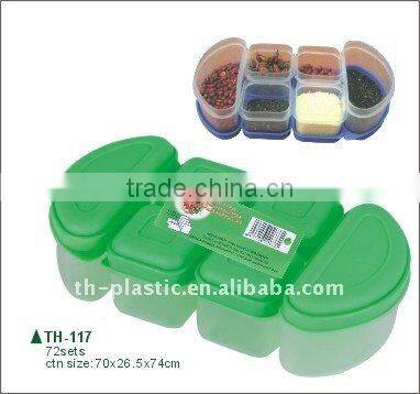 6pcs Mini container,plastic spice box,plastic box small