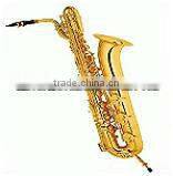 antique gold finish bass saxophone, Bb sax, professional saxophone
