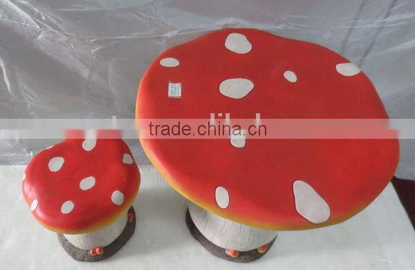 Beautiful mushroom shape fiberglass garden chair
