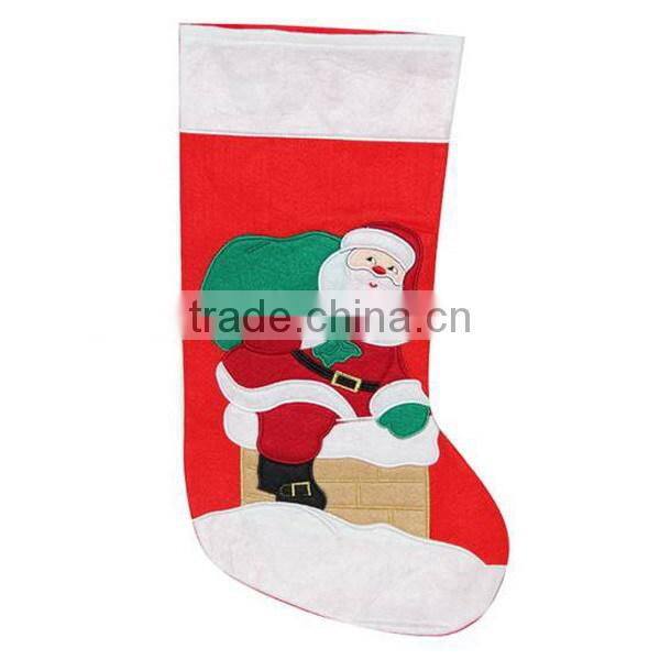 Hot best selling new products alibaba china fabric bulk handmade diy custom felt red decorative christmas stocking holders