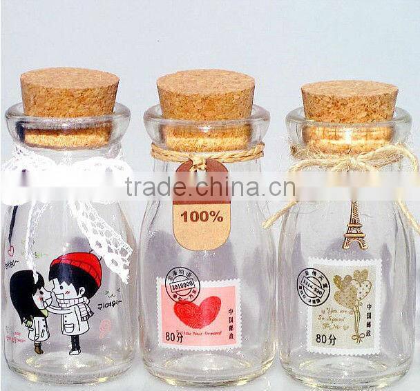 Wishing glass bottle set of 2