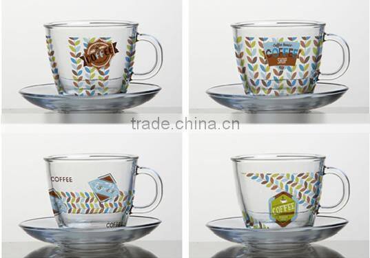 6oz 8oz 10oz 12oz Caffe Latte Espresso Cappuccino glass coffee cup glass mug