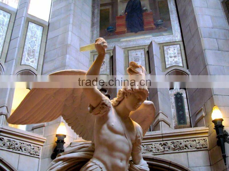 high quality hand-made marble archangel michael statue for sale
