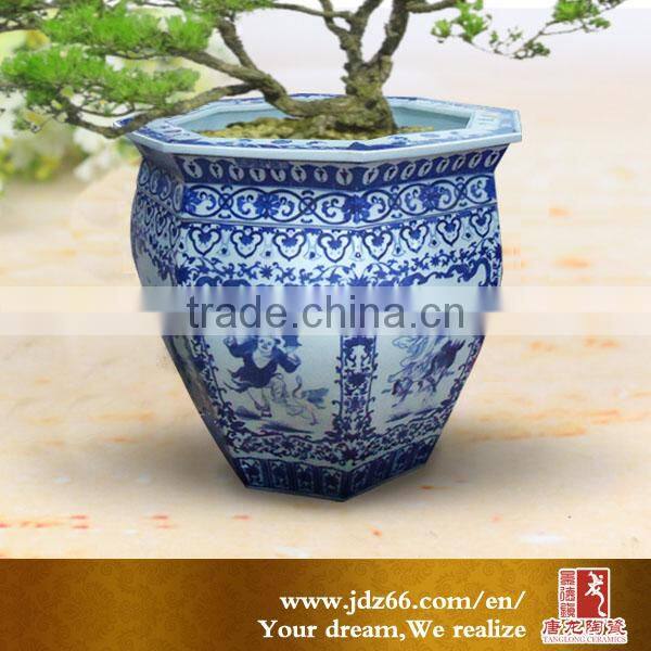Jingdezhen decorative customized ceramic magic fish tank