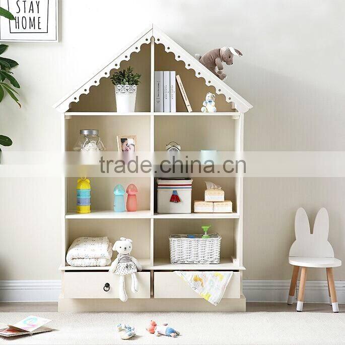 Royal Classical European Style Pure White House Shaped Armoire For Kids Bedroom, New Arrival Nice Wardrobe Closet BF11-01224b