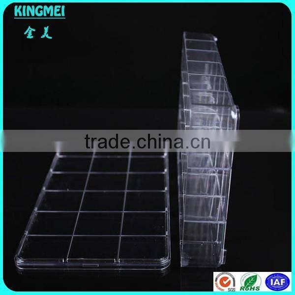 Mini clear acrylic makeup rectangle storage box with lid