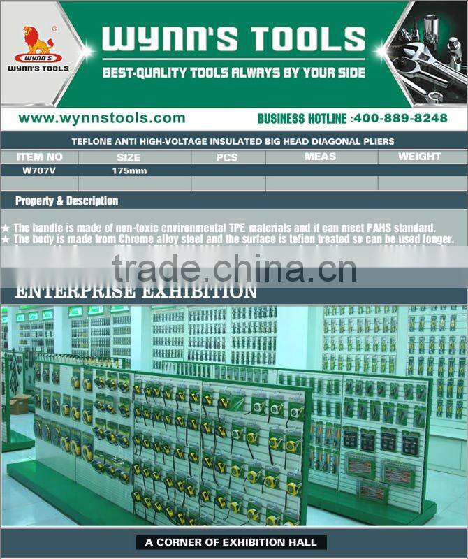 TEFLONANTI HIGH-VOLTAGE INSULATED BIG HEAD DIAGONAL PLIERS