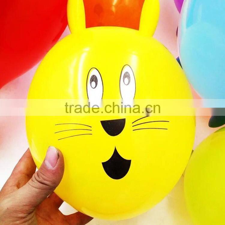 wholesale custom 100% natural printed latex balloon rabbit shape balloon