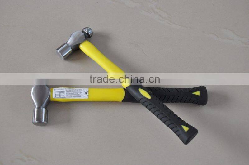 British type ball pein hammer with fiberglass handle